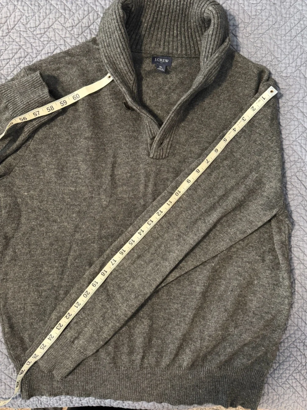 J. Crew Men’s Shawl-collar sweater in supersoft lambswool blend XL